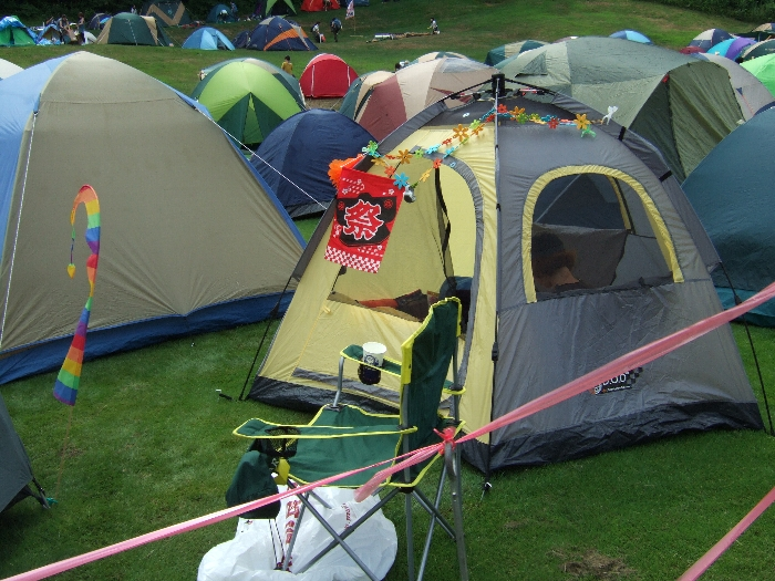 フジロックフェスティバル08 キャンプサイト テントの目印